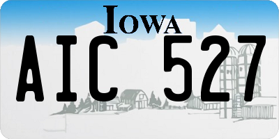 IA license plate AIC527
