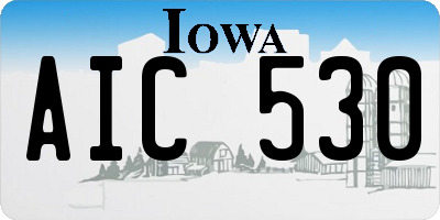 IA license plate AIC530