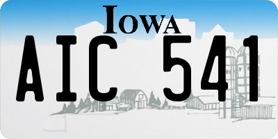 IA license plate AIC541