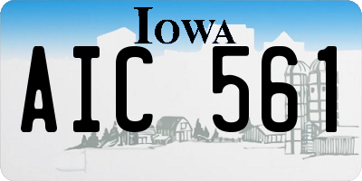 IA license plate AIC561