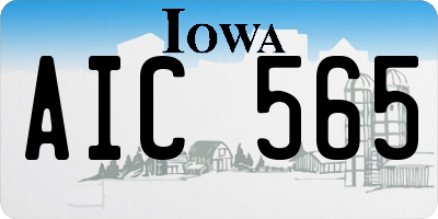 IA license plate AIC565