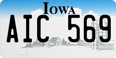 IA license plate AIC569