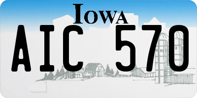 IA license plate AIC570