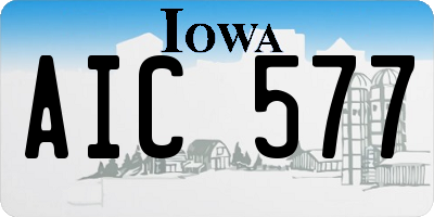 IA license plate AIC577