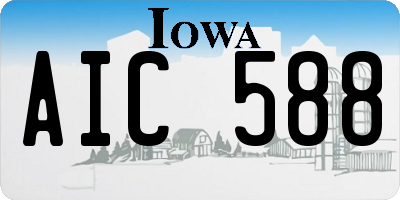 IA license plate AIC588