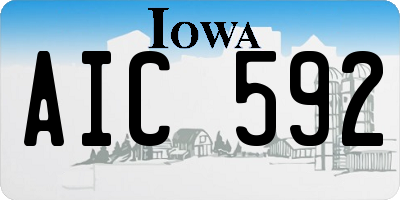 IA license plate AIC592