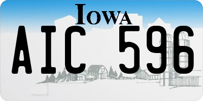IA license plate AIC596