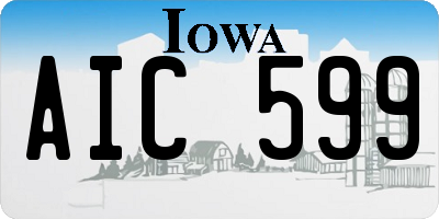 IA license plate AIC599