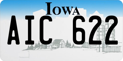 IA license plate AIC622