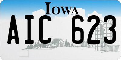 IA license plate AIC623