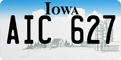 IA license plate AIC627