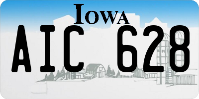 IA license plate AIC628