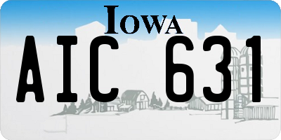 IA license plate AIC631