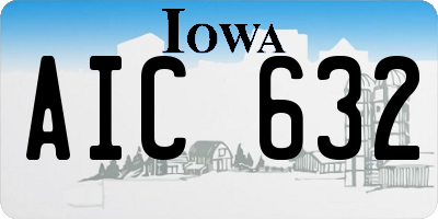 IA license plate AIC632