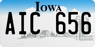 IA license plate AIC656