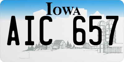 IA license plate AIC657