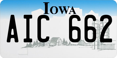 IA license plate AIC662