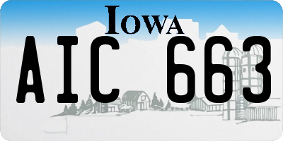 IA license plate AIC663