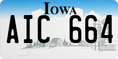 IA license plate AIC664