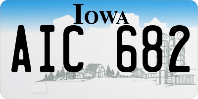 IA license plate AIC682