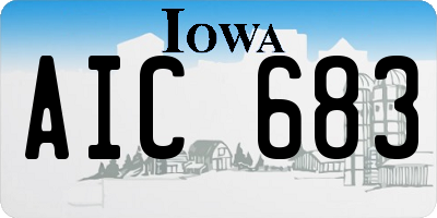 IA license plate AIC683
