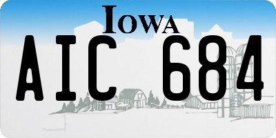 IA license plate AIC684