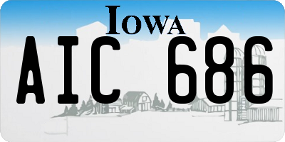 IA license plate AIC686