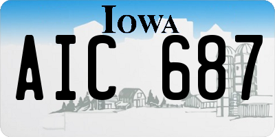 IA license plate AIC687
