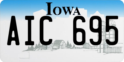 IA license plate AIC695