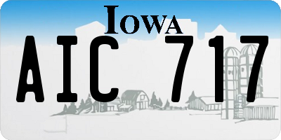 IA license plate AIC717
