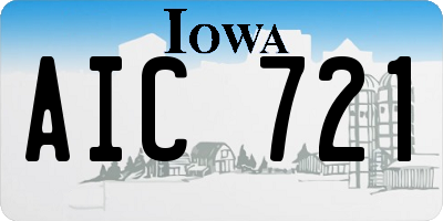IA license plate AIC721