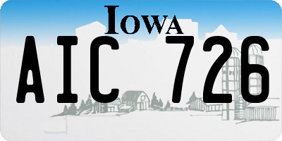 IA license plate AIC726