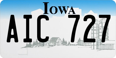 IA license plate AIC727