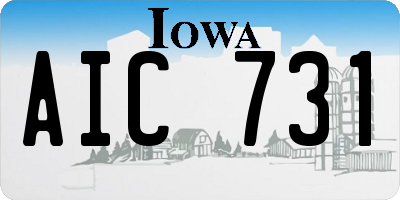 IA license plate AIC731