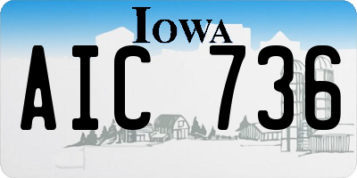 IA license plate AIC736