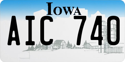 IA license plate AIC740
