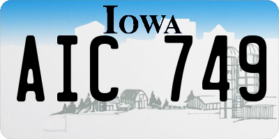 IA license plate AIC749