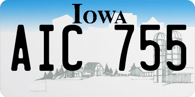 IA license plate AIC755