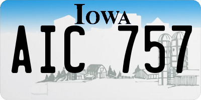 IA license plate AIC757