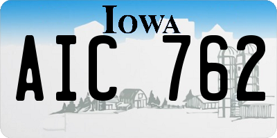IA license plate AIC762