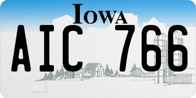 IA license plate AIC766