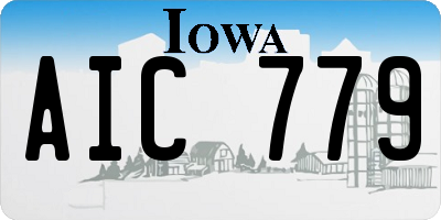 IA license plate AIC779