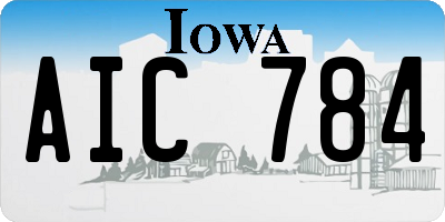 IA license plate AIC784