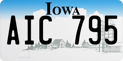 IA license plate AIC795