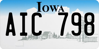 IA license plate AIC798