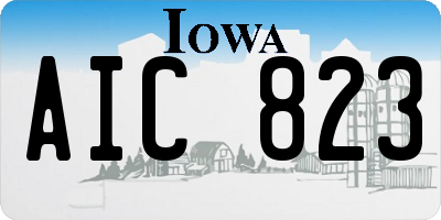 IA license plate AIC823