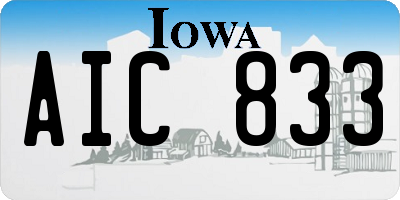 IA license plate AIC833