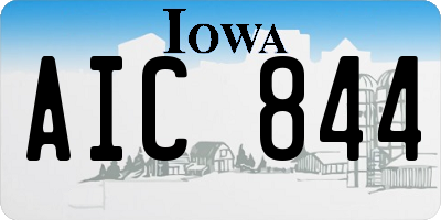 IA license plate AIC844
