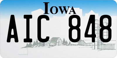 IA license plate AIC848