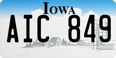 IA license plate AIC849